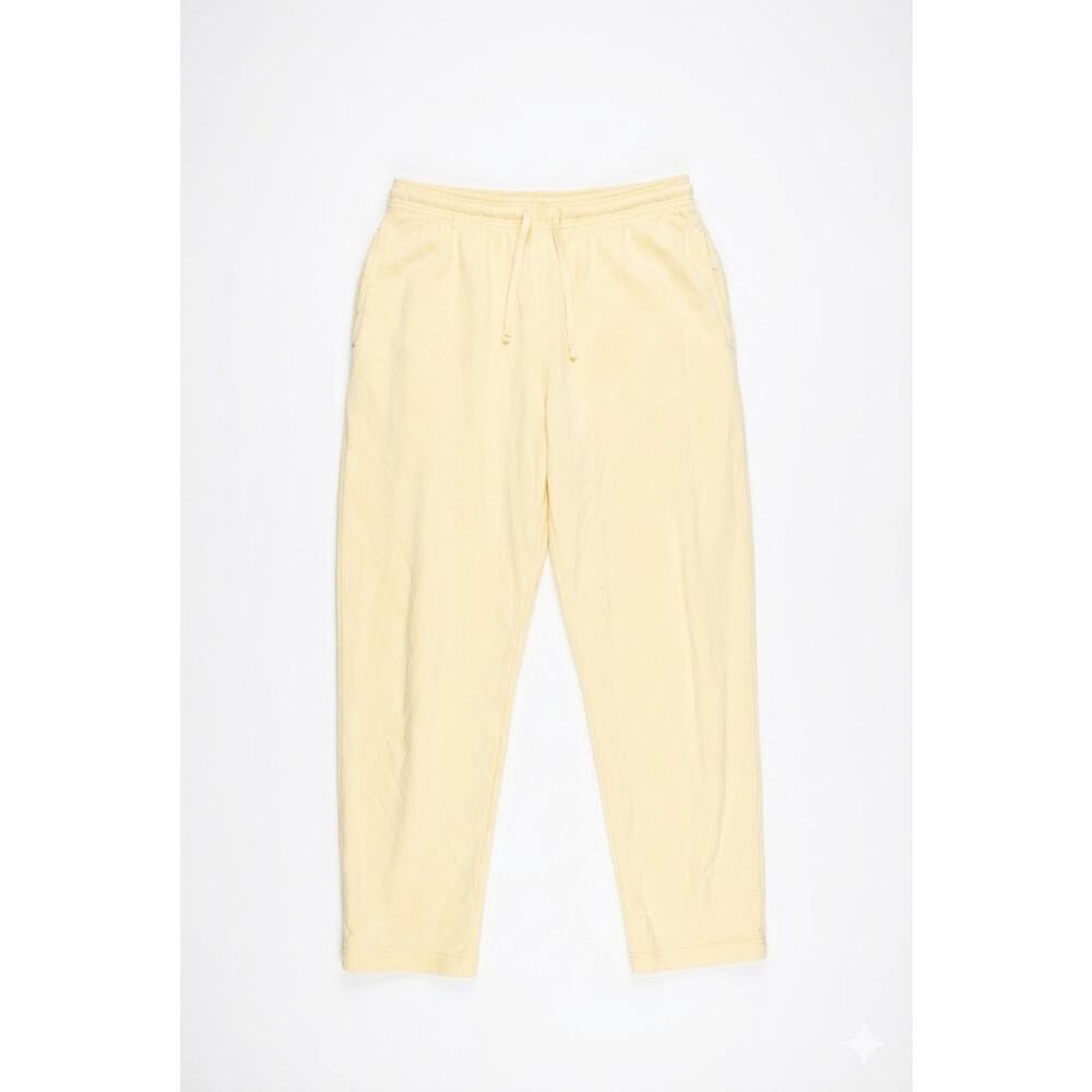 Eddie Bauer Yellow Wide Leg Sweatpants Women's Petite S Fleece Lounge